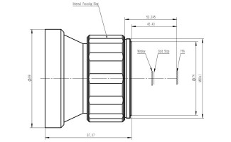 Тепловизионные объективы с ручной фокусировкой 100 мм f/2,0 LWIR для охлаждаемых FPA 7,5–11,5 Micro